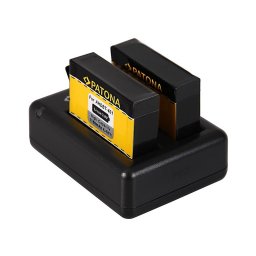 Încărcător PATONA Dual GoPro Hero 4 USB + 2 baterii 1160mAh