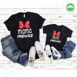 Set tricouri personalizate pentru mama si fiica Mama mouse, Mini mouse