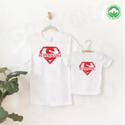 Set tricouri personalizate pentru mama si fiica Supermama, Supergirl