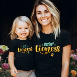 Set tricouri personalizate pentru mama si fiica Lioness