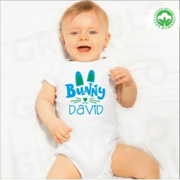 Body bebe baietel personalizat Paste model Bunny