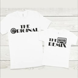 Set tricouri personalizate pentru tata si fiu The Original, The Remix