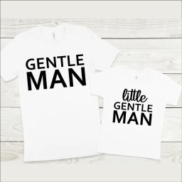 Set tricouri personalizate pentru tata si fiu little Gentle Man