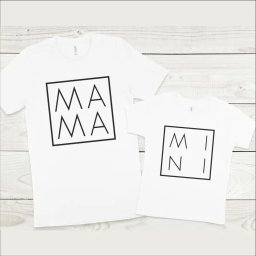 Set tricouri personalizate pentru mama si fiu MAMA, MINI
