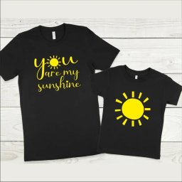 Set tricouri personalizate pentru mama si fiu You are my Sunshine