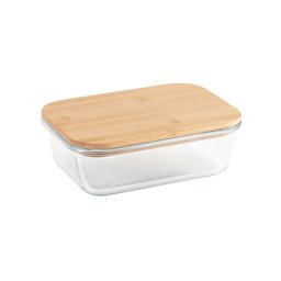 Caserola etansa, 21MAR1246, 1000 ml, Everestus, 198x68 mm, Sticla, Bambus, Natur