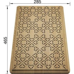 BLANCO Tocator lemn frasin cu ornament 465x285 mm pentru chiuvetele FARON XL 6