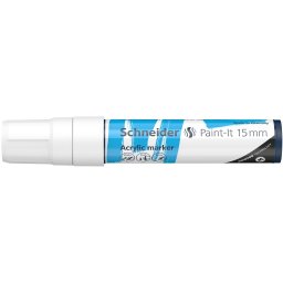 Marker cu vopsea acrilica Schneider Paint-It 330 15 mm, alb