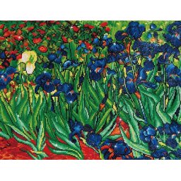 Set goblen cu diamante, fara sasiu, Irisi - Van Gogh 56x71 cm