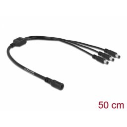 Cablu de alimentare 1 x 5.5 x 2.1 mm la 3 x 5.5 x 2.1 mm T-M, Delock 83021