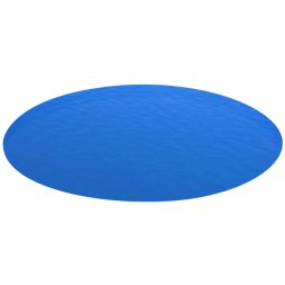 Folie solara rotunda din PE pentru piscina, 488 cm, albastru