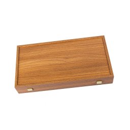 Set joc table backgammon Walnut with Black Oak points 30 x 30 cm