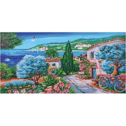 Set goblen cu diamante, fara sasiu, La Provence, 50x100 cm