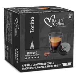 Italian Coffee TORINO compatibile A Modo Mio, 16 capsule