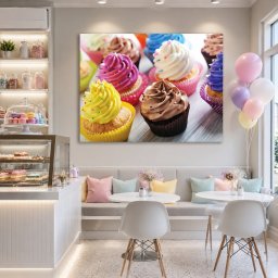 Tablou Bucatarie - Colorful Cupcakes