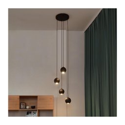 Lustră LED pe cablu MIDWAY 4xGU10/4,8W/230V neagră