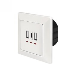 Priza ingropata cu 1 x USB-C + 2 x USB-A, Logilink PA0254