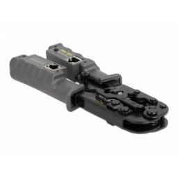 Cleste de sertizat/dezizolat + tester RJ45/RJ12/RJ11/RJ10, Delock 90510