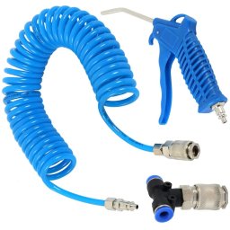 Set pistol de suflat aer furtun spirala de 5 m T de conectare camion