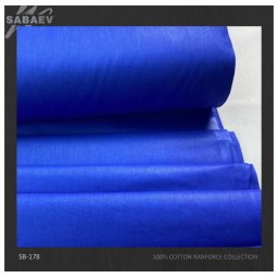 Bumbac ranforce imprimat UNI ALBASTRU INDIGO rola 30m/240cm