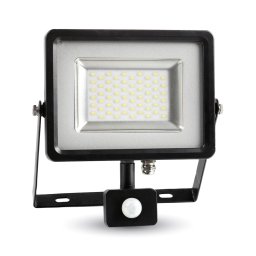 Proiector LED 50W cu Senzor, Corp Negru SMD 6000K