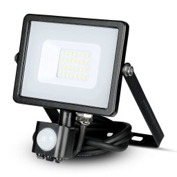 Proiector LED 20W cu Senzor, Corp Negru, Lumina Naturala Cip SAMSUNG cu Functie de Decuplare