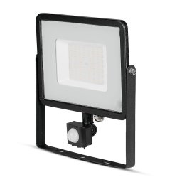Proiector LED 50W cu Senzor, Functie Cut-OFF, Corp Negru, Lumina Naturala