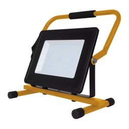 Proiector LED 100W Slim cu Suport si Conector EU, Corp Negru, Lumina Rece