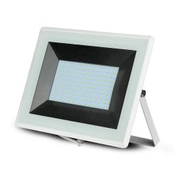 Proiector LED 100W, SMD, Seria-E, Corp Alb, Lumina Calda