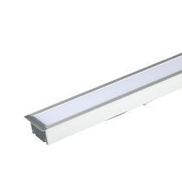 Lampa LED Lineara cu Cip Samsung - 40W, Încastrata Corp Argintiu 6400K