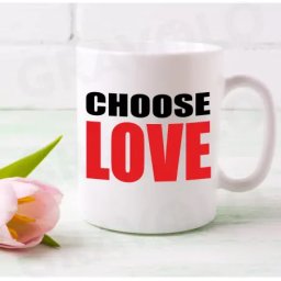 Cana alba personalizata Choose Love