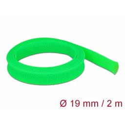 Organizator cabluri 2 m x 19 mm Verde, Delock 20744