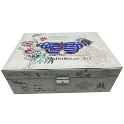 Cutie bijuterii Vintage Blue Butterfly