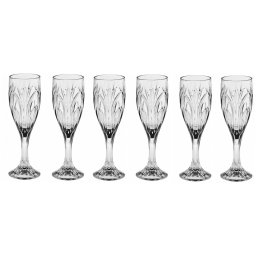 Set 6 Pahare de Sampanie din cristal BOHEMIA Regal - 180 ml
