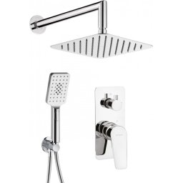 Jasmin set de dus incastrat cu baterie , para de dus, si dispersor fix, finisaj crom NAC 09JP