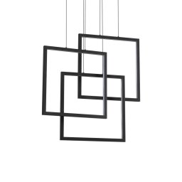 Suspensie living Frame 269375, 80W LED, 8600 lumeni, L:73cm H:120 cm, neagră