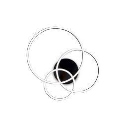 Plafoniera living Frame 269825, 40W LED, 2800 lumeni, L:61 cm H: 10 cm, neagra