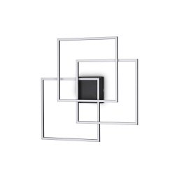 Plafoniera living Frame 270678, 35W LED, 3200 lumeni, L:59,5 cm H:9 cm, neagra
