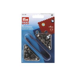 Ocheti 5 mm alama antica 40 buc cu dispozitiv de montare Prym