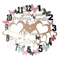 Ceas personalizat, Nasii sunt singura familie pe care ti-o alegi, 30 cm diametru - FEIS1629