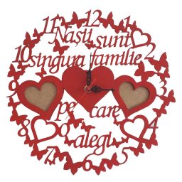 Ceas personalizat, Nasii sunt singura familie pe care o alegi, 40 cm diametru - FEIS1626