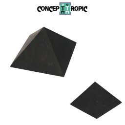 Piramida Shungit MAT - Protectie EMF 14x14x11 cm - Poarta Armoniei Electromagnetice - 1 Buc
