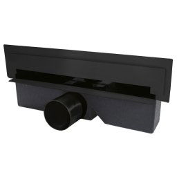 Rigola dus incastrata in perete, negru - Wall Slim