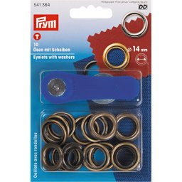 Ocheti 14 mm alama antica 10 buc cu dispozitiv de atasare Prym