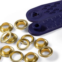 Ocheti 8 mm aurii 24 buc cu dispozitiv de atasare Prym