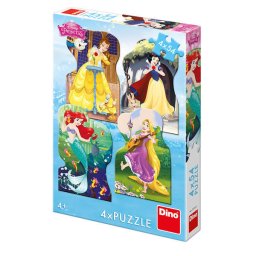 Puzzle 4 in 1 Dino Toys Printesele si prieteni 54 piese
