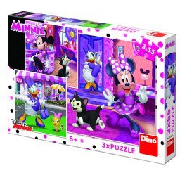 Puzzle 3 in 1 Dino Toys O zi cu Minnie 55 piese