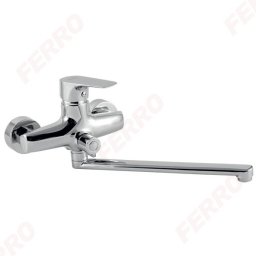 Baterie perete cada/dus Nice, crom cu pipa mobila fara accesorii - 97071/1,0