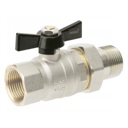 Robinet trecere cu olandez din alama PN40, 1" FI-FE cu sfera si fluture