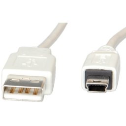 Cablu USB 2.0 la mini USB-B T-T 3m Alb, S3143